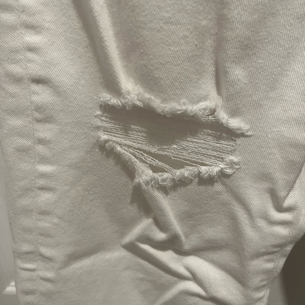 Express Super High Rise Slim Jeans with Distressed Details - Picture 5 of 8